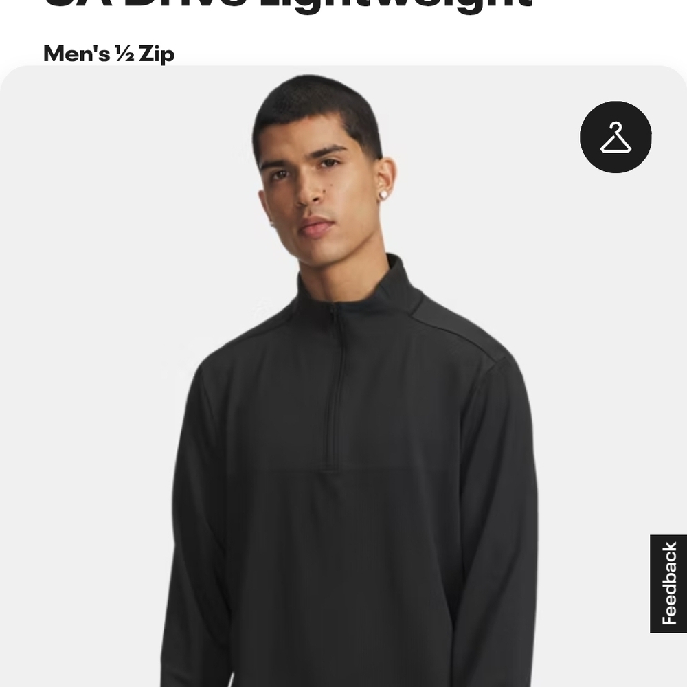 Under Armour Men's Black Lightweight ½ Zip Jacket 2026 Style NWT SZ L MSRP $80